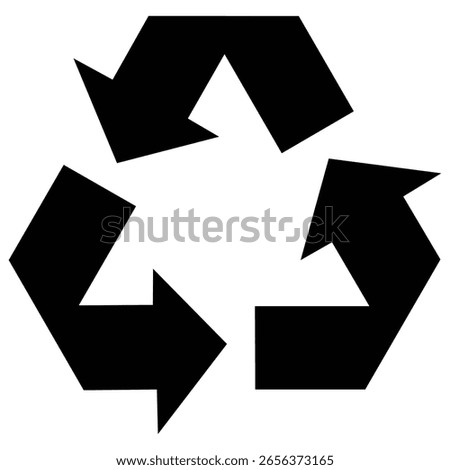 Recycle sign vector illustration, Set of packaging products symbols, packaging labels, information sign of recycling, cycle black symbols, Recycle icon symbol, Recycling and rotation arrow icon pack.