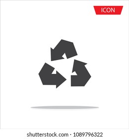 Recycle sign  vector isolated on white background
