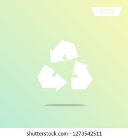 Recycle sign vector isolated on white background 