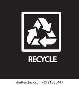 
Recycle sign vector on illustration