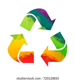 Recycle sign vector. Symbol for environment concept design. Logo isolated on white background.