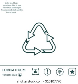 recycle sign, web icon. vector design