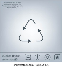 recycle sign, web icon. vector design