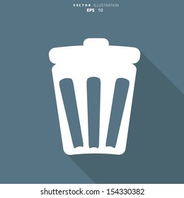 Recycle sign web icon,flat design