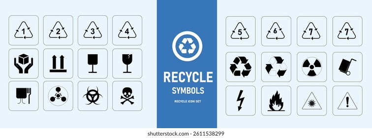 Recycle signs. Recycle arrow collection. Recycling icon set. Vector illustration