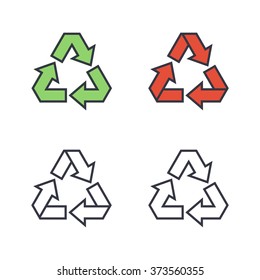 Recycle signs. Vector illustration