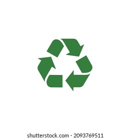 Recycle simple flat icon symbol vector illustration