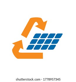 RECYCLE SOLAR SYSTEM DESIGN LOGO