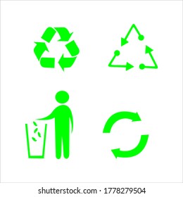 Reciclar y algunos signos de embalaje