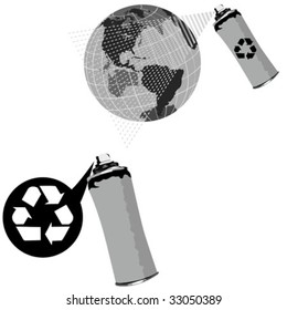  recycle spray clip art.