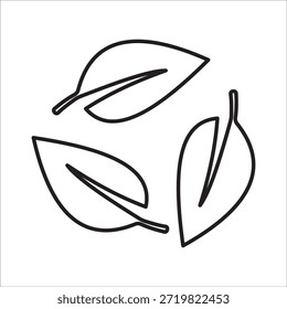 Vector de contorno de icono de stock de reciclaje