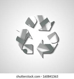 Recycle Symbol, abstract style illustration, for eco environments.