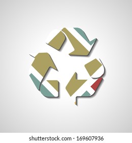 Recycle Symbol, abstract style illustration, for eco environments.
