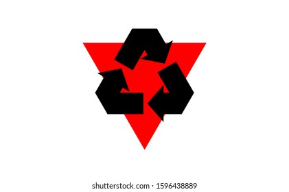 Recycle symbol black 