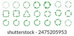 Recycle symbol collection.  Set of recycle vector icons. Vector illustration