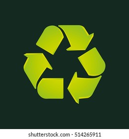recycle symbol eco design vector illustation eps 10