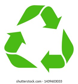 Recycle symbol. Environment protection. Flat vector icon, logotype.