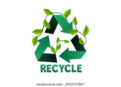 Recycle Symbol Environmental Sticker Design