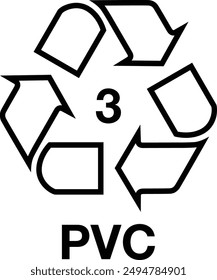 Recycle Symbol flat black vector icon.