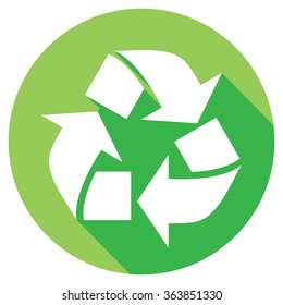 recycle symbol flat icon