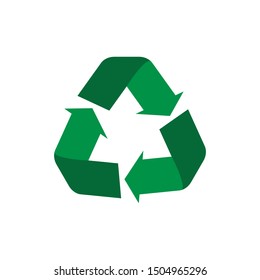 Recycle symbol flat icon, concept of world conservation.vector illustration