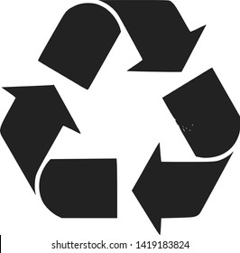 Recycle Symbol Green Arrows Logo Web Icon. Cycle, ecological.