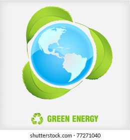 recycle symbol, green energy