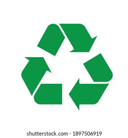 Recycle Symbol Green Triangle Arrows. Vector Illustration