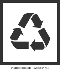 Recyclingsymbol - Karton-Zeichen
