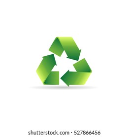 Recycle symbol icon in color. Environment recyclable go green