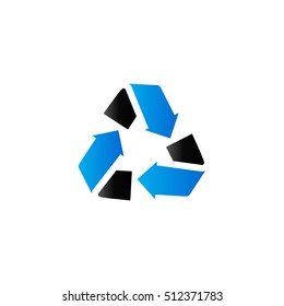 Recycle symbol icon in duo tone color. Environment recyclable go green