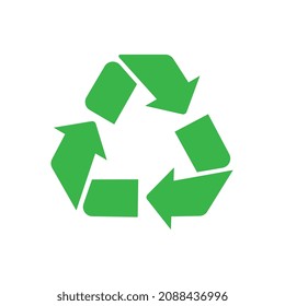 recycle symbol icon. Recycle green vector icon.