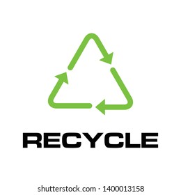 Recycle symbol icon logo illustration