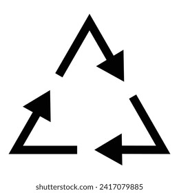 Recycle symbol icon. Recycle or recycling arrows icon. Vector recycle sign