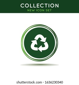 Recycle symbol icon. Vector illustration. 