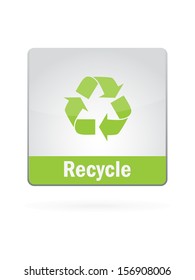 Recycle Symbol Illustration Icon On White Background