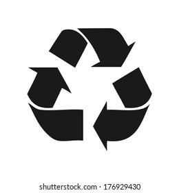 Recycle symbol illustration isolated on a white background