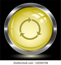Recycle symbol. Internet button. Vector illustration.