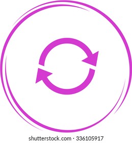 símbolo de reciclagem. Botão Internet. Ícone de vetor.