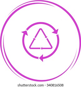 recycle symbol. Internet button. Vector icon.