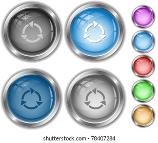 Recycle symbol. internet buttons.