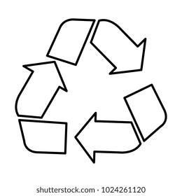 recycle symbol isolated icon