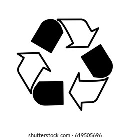 recycle symbol isolated icon - Shutterstock ID 619505696