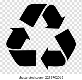 Recycle symbol isolated on transparent background. Recycle icon png. Recycle symbol transparent png