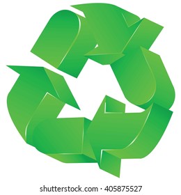 Recycle Symbol Isolated on White 