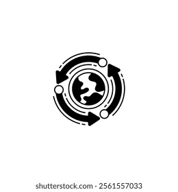 Recycle Symbol Line Icon. linear style sign for mobile concept and web design. Outline vector icon.