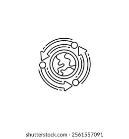Recycle Symbol Line Icon. linear style sign for mobile concept and web design. Outline vector icon.