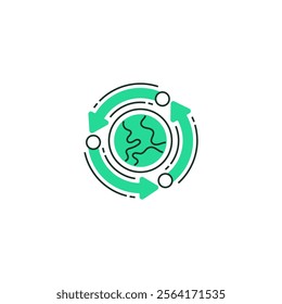 Recycle Symbol Line Icon. linear style sign for mobile concept and web design. Outline vector icon.