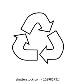 Recycle symbol line icon vector. Trendy style for graphic design, Web site, UI.Web site, UI.