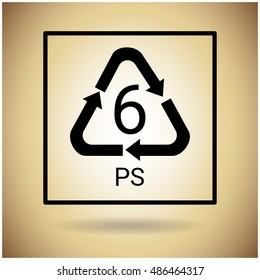 Recycle Symbol Logo Web Icon Flat Vector Illustration